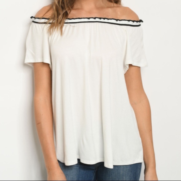 White Off The Shoulder Top - Picture 8 of 10
